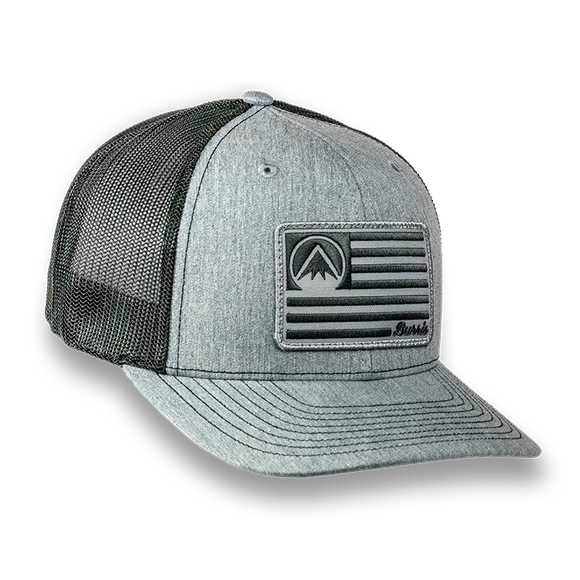 Heather Gray Patriot Trucker Hat